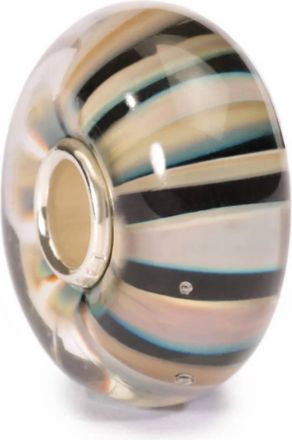 Trollbeads Womens Stripe Glass Bead Charm In Beige Multi