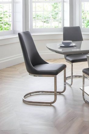 Julian Bowen Como Upholstered Dining Chair (Set of 2) in Grey