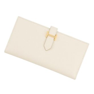 Herm&egrave;s Ivory Epsom Leather Long Wallet (Bi-Fold) (Pre-Owned)