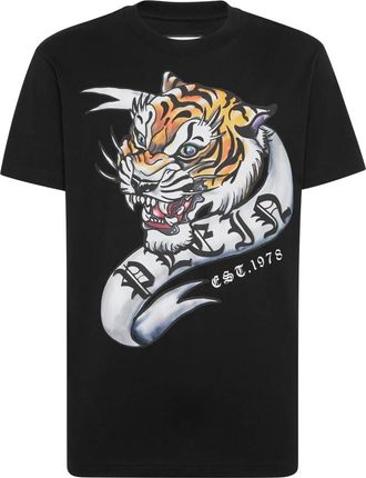 Philipp Plein T-shirt Round Neck SS Tattoo - Heren - T-shirts - Zwart - XL - Katoen - Tops