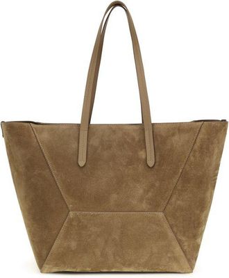 Brunello Cucinelli Beige Calf Leather Bos Taurus Shoulder Womens Bag