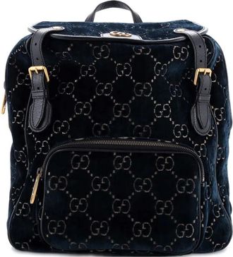 Gucci GG Marmont GG Velvet Small backpack - Blauw