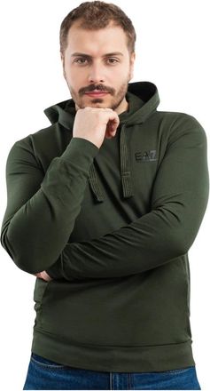 Emporio Armani Hoodie - Heren - Hoodies - Groen - L - Katoen - Hoodies & sweatvesten
