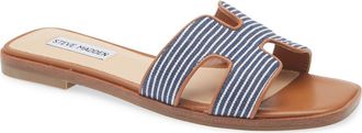Steve Madden Hadyn Slide Sandal in Navy/White at Nordstrom Rack, Size 6.5