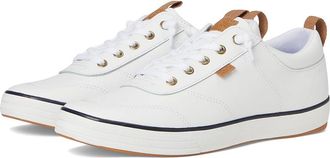 Keds Center III Slip-On Womens Shoes White/Navy Leather : 6.5 B - Medium