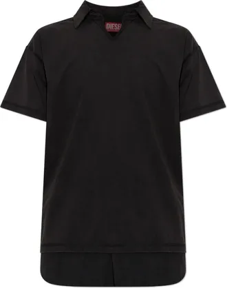 Diesel Tops, Heren, Zwart, 2Xl, Katoen, T-Ansel Polo