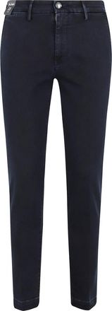 Re-hash Blauw Zwart Denim Broek met Amerikaanse Zakken - Heren - Slim Fit Jeans - Blauw - W40 - Denim - Jeans