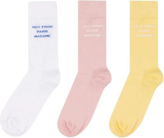 Dr&ocirc;le de Monsieur La Chaussette Slogan - Heren - Sokken - Veelkleurig - ONE Size - Katoen - Ondergoed