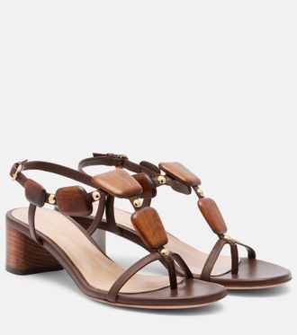 Gianvito Rossi Embellished leather sandals