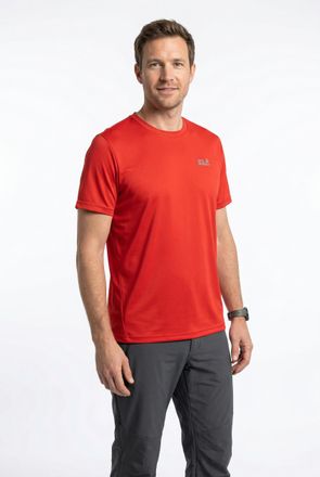 Jack Wolfskin Funktionsshirt JACK WOLFSKIN TECH T M, Herren, Gr. XL (54/56), siren rot, Obermaterial: 100% Polyester, normal, Rundhals, Shirts Funktionsshirt