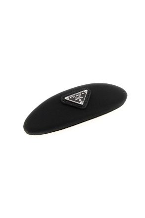 Prada Womens Capelli Hair Clip Black Fabric Pins Claws & Clips