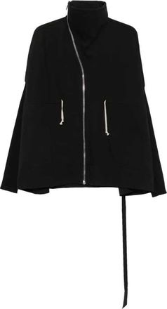Rick Owens asymmetrisch sweatshirt met trechterhals en ritssluiting