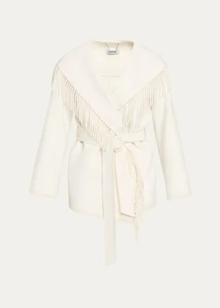 SIMKHAI Rowen Fringed Wool-Blend Jacket
