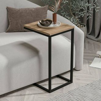 Dmora Mesa De Sal&oacute;n Tembin, Revistero, Forma Rectangular, Tono De Tablero Nogal, 35x40x65h Cm Marr&oacute;n Nogal