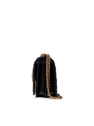Pinko Nappa Leather Crossbody Bag - Black