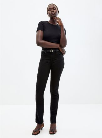 7 For All Mankind Womens black Kimme jean Fit: Straight leg, regular rise
