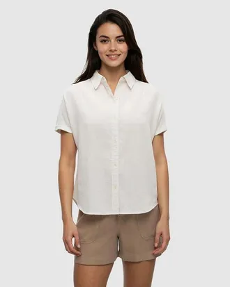 tentree Magnolia Shirt in Undyed at Nordstrom, Size X-Small