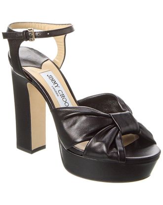 Jimmy Choo London Heloise 120 Leather Platform Sandal