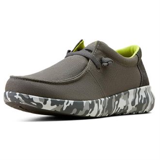 Ariat Mens Hilo Stretch Slip On Shoes In Grey & Charcoal