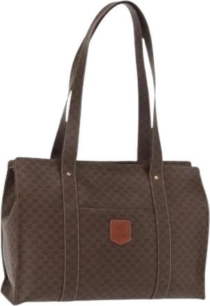 Celine Pre-owned Vintage Plastic Tote Bag - Dames - Vintage Shopper - Bruin - ONE Size - Vintage