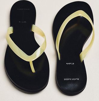 Black Suede Studio Jelly Thong Sandals