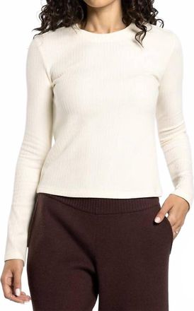 Thread & Supply Minnie Long Sleeve Top In Off White