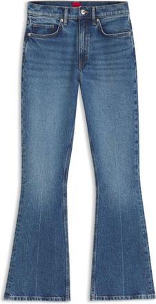 HUGO BOSS High-waisted flared jeans in blue stretch cotton