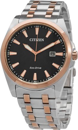 Citizen Peyten Eco-Drive Black Dial Two-tone Mens Watch BM7536-53X