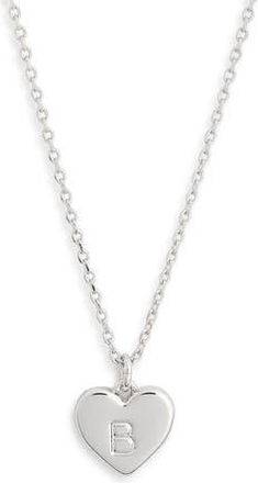 Kate Spade New York initial here pendant necklace in Silver - B at Nordstrom Rack