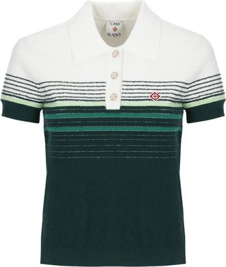 Casablanca Polo met drie knopen - Dames - Polos - Veelkleurig - S - Katoen - Tops
