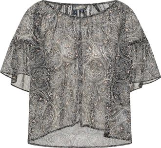 Dreimaster Dreimaster Blouse shirt Dames Zwart Veelkleurig