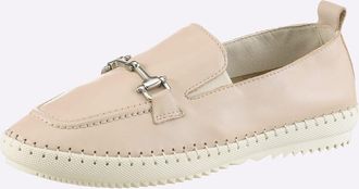 Heine Slipper HEINE, Damen, Gr. 35, beige, Leder, Schuhe Slipper