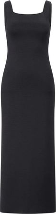 Khaite Elegante Viscose Midi Jurk - Dames - Maxi kleedjes - Zwart - L - Kleedjes