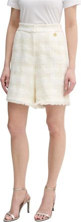 Karl Lagerfeld Elegante Tweed Shorts - Dames - Bermuda - Beige - S - Tweed - Korte Broeken
