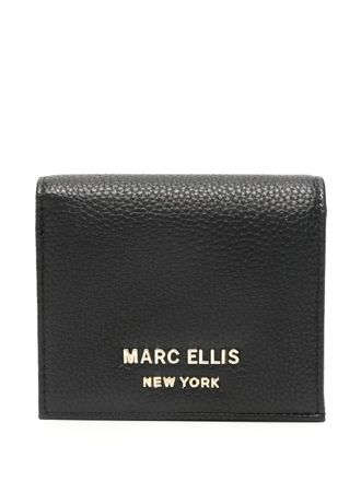 Marc Ellis logo-plaque leather wallet - Black
