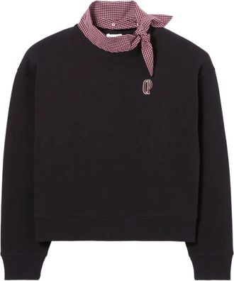 Claudie Pierlot Felpa con ricamo - Blu