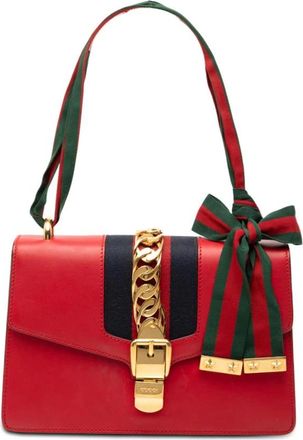 Gucci Pre-owned Shoulder Bags, female, Red, Size: ONE SIZE Pre-owned Chain Shoulder Bag
