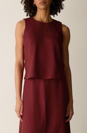 Eileen Fisher Organic Linen Shell in Sun Dried Tomato at Nordstrom, Size Xx-Small