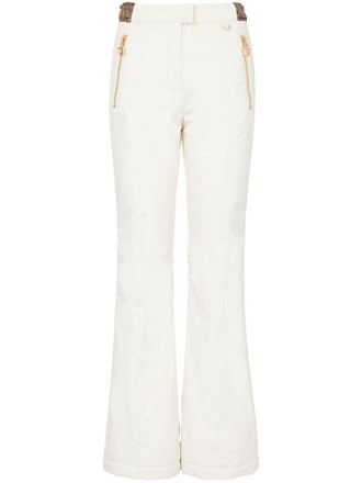 Balmain monogram-stripes ski trousers - White