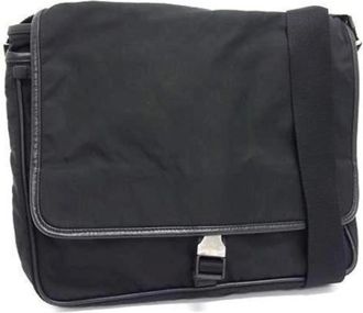 Prada Pre-owned Cross Body Bags, female, Black, Size: ONE SIZE Pre-owned Nylon prada-bags