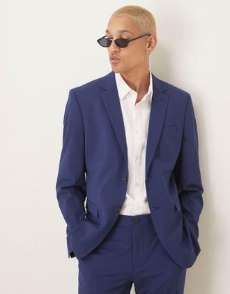 Selected Blazer slim fit blu scuro-Blu navy