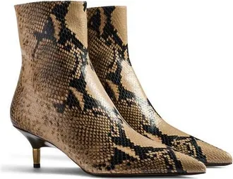 Khaite Bella Pointed Toe Ankle Bootie in 461 Taupe at Nordstrom, Size 36.5
