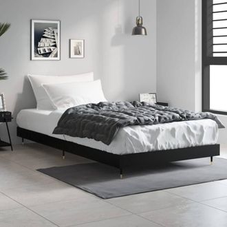 Berkfield Home Durable Bed Frame Black 90x200 cm Engineered Wood