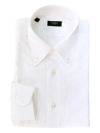 Barba button-down cotton shirt - White