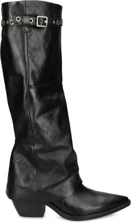 A.S.98 buckle eyelet boots - women - Leather/Rubber/Leather - 40 - Black