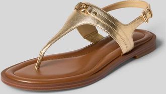Michael Kors Sandalen aus echtem Leder Modell Mandy in Gold, Gr&ouml;&szlig;e 36