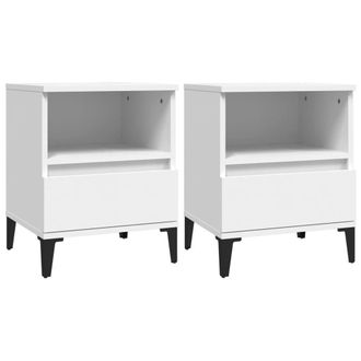 Berkfield Home Bedside Cabinets 2 pcs White 40x35x50 cm | Size: 40 x 35 x 50 cm