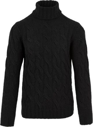 FILIPPO DE LAURENTIIS Zwarte Heren Coltrui Y28822 002 - Heren - Coltruien - Zwart - 2XL - Truien & Vesten