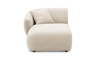 Castlery Auburn Left Chaise Customized, (Performance Linen Weave) Cream, Spill Resistant, Modular Sofa for Castlery