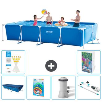 Intex Piscina Con Estructura Rectangular - 450x220x84 Cm - 7-piezas S68